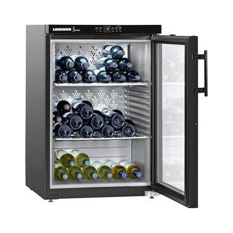 Liebherr WKb 1812 Vinothek. Posizionamento dell'apparecchio: Libera installazione, Colore struttura: Nero, Colore interno: Acciaio inox. Capacità bottiglie: 66 bottiglia/bottiglie, In... - WKB-1812-22 (1/5)