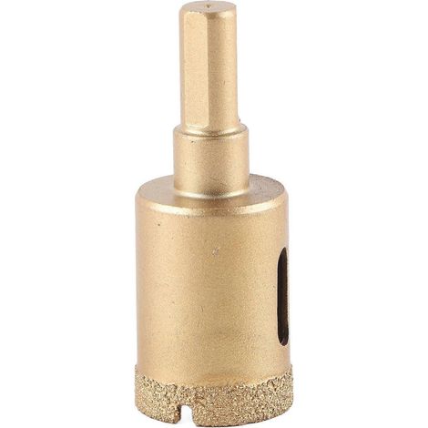 Foret diamanté brasé pour carottage, scie cloche, fraise creuse pour verre, carrelage, granit, marbre, porcelaine, 25 mm