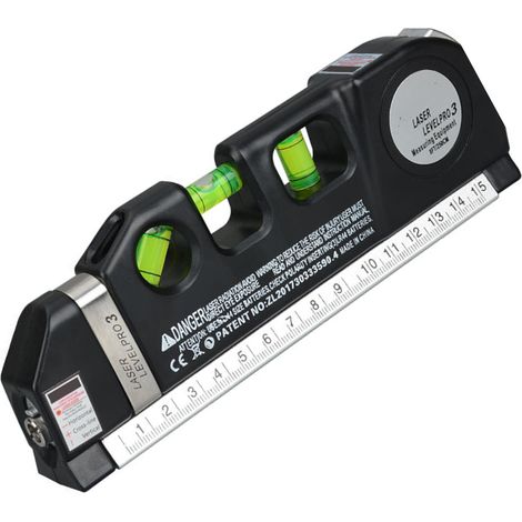 Schwarzes Multifunktions-Laser-Maßband, präziser Distanzmesser mit Wasserwaage, robustes ABS-Gehäuse, professionelles Messwerkzeug (1/5)