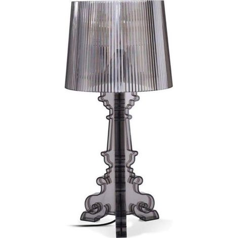 Lampe de Table - Petite Lampe de Salon Design - Bour Gris foncé - Acrylique, Plastique (1/4)