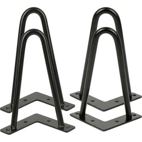 YMYNY Set of 4 20 cm simple wrought iron table leg brackets for industrial design tables
