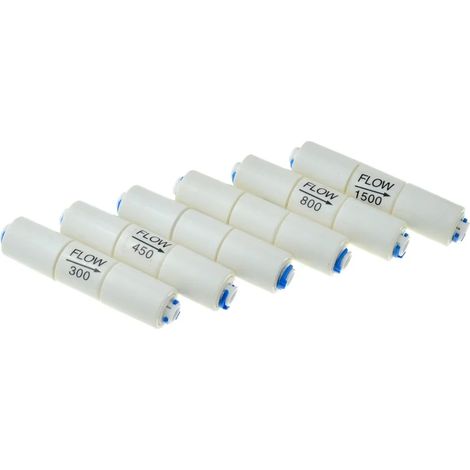 Régulateur de débit des eaux usées pour système d'osmose inverse (800 cm³) - Raccord rapide pour tuyau de 6,35 mm de diamètre extérieur (1/2)
