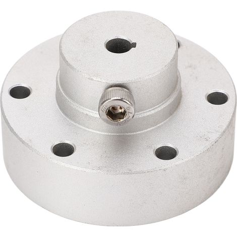 Accouplement d'arbre à bride de 6 mm, robuste, précis, finition argentée, pour le raccordement moteur-roue. (1/5)