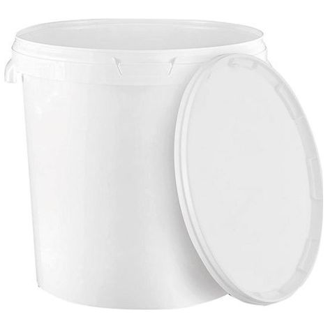 Seau à mélanger 30 litres blanc rond avec graduation Kronen (1/3)