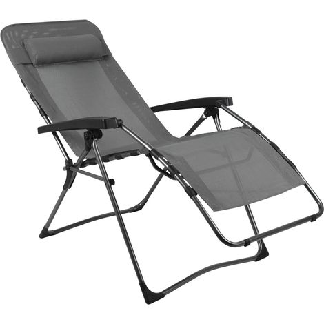 Chaise longue Relax Lounger pour camping WESTFIELD Coloris - Gris foncé (1/2)