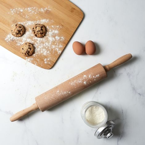 ROULEAU A PATISSERIE EN BOIS L44CM M18 (1/3)