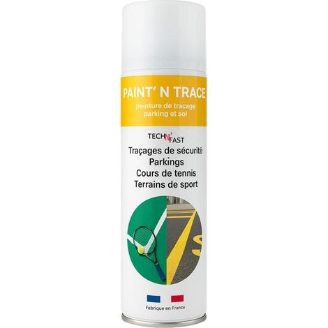 Bombe aérosol peinture marquage sol 500 ml - jaune traçage parkings, terrains, zones sécurité