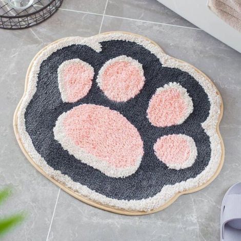 (600×600×30)Tapis de Salle de Bain en Forme de Chat Mignon, Extra Doux et Absorbant, Lavable en Machine, Tapis antidérapant pour (1/5)
