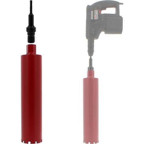 Gt Market – Couronne diamant Ø 102 mm – Adaptateur SDS-plus pour perceuse et perforateur – Forage rapide dans béton armé et granit