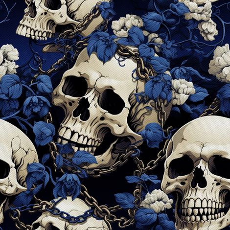 Tela decorativa para exteriores Oxford - Motivo de calavera I DX4763 (1/5)