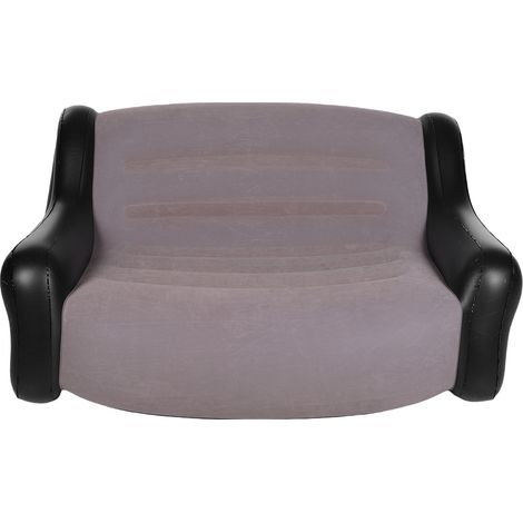Canapé Gonflable 2 Places PVC Flocké Confortable 330lb Résistant Intérieur Extérieur Salon Jardin (1/5)