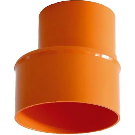 Riduzione maschio femmina ad incollaggio in pvc arancio m ø80 x f ø100 HIDROS