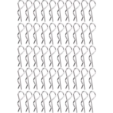 50 Pièces Attaches de Carrosserie Type R pour Voiture Télécommandée 1/10 1/12 1/16, Accessoires RC (1/5)