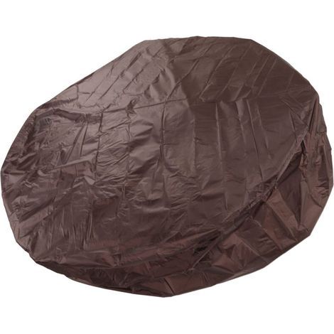 Round Tear-Resistant Whirlpool Bath Cover Keeps Bathtub Clean Foldable Whirlpool Bath Cover Waterproof Bathtub Cover (Brown) (1/4)