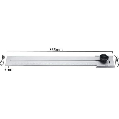 Calibro per filettatura 0-200 mm/0-250 mm/0-300 mm per lavorazione del legno, in acciaio al carbonio, calibro 0,1 m -Crezuo