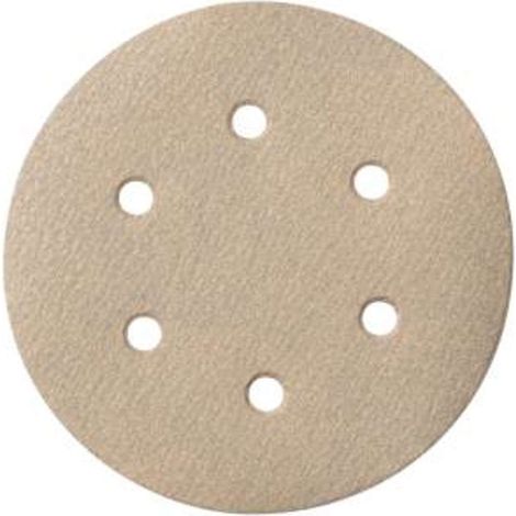 Metabo 25 fogli abrasivi autoaderenti, 150 mm, P120, vernice, serie professional, per vernici, lacche, stucco, per levigatrici roto-orbitali, corindone, con rivestimento in stearato (624032000)
