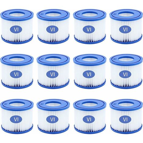 Lot de 8 cartouches filtrantes pour piscine de type VI pour Bestway taille 6-58323 (1/5)