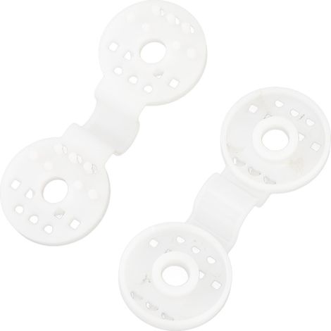 100 clips de fixation ronds en plastique pour toile d'ombrage, filet anti-oiseaux, serre, jardin extérieur, ombrière agricole, blanc (1/5)