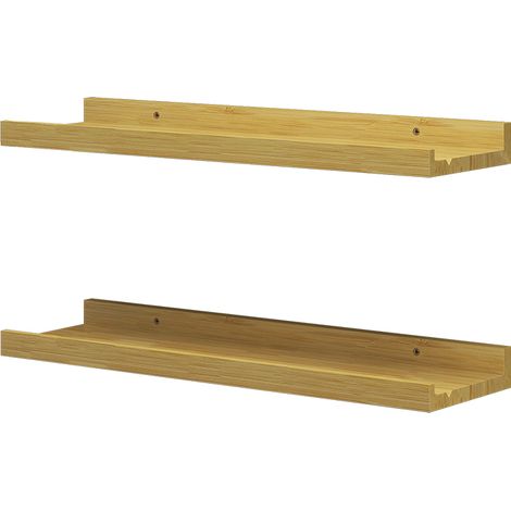 Scaffale a muro Linus, Legno, 50 x 4 cm Set di 2, Vicco