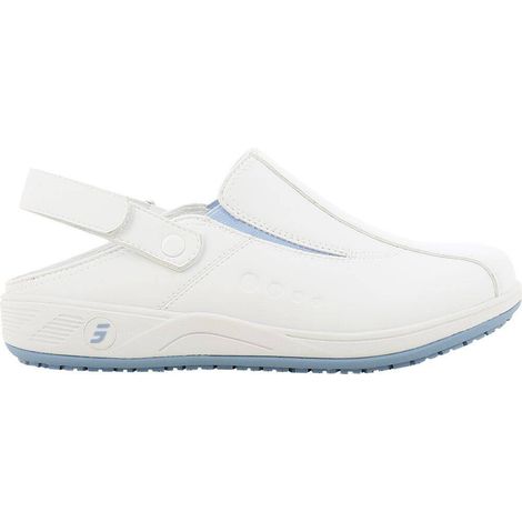 Zoccolo da lavoro con cinturino regolabile in velcro DONNA Jogger di sicurezza CARINNE OB SRC ESD A E Blu chiaro 35