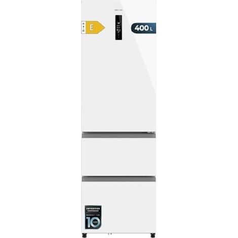 Kühlschrank Cecotec Multi Türen 400 Liter Weiß Glas