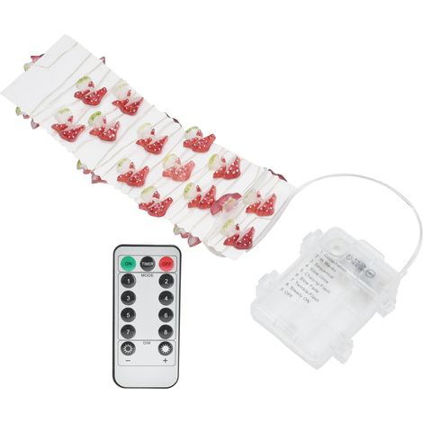 Guirlande lumineuse LED en fil de cuivre en forme de champignon, éclairage décoratif extérieur pour fêtes à la maison, 3 mètres, 30 mm, blanc chaud. (1/5)