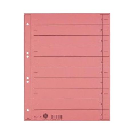 Leitz Trennblatt 16580025 A4 230g Karton rot 100 St./Pack. (1/3)