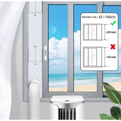 Window ventilation kit for portable air conditioner, exhaust hose kit for horizontal and vertical windows