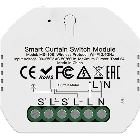 Module de commande WiFi pour volets roulants, contrôle intelligent des volets roulants, pour stores et auvents, compatible avec Smart Life Tuya (1/5)