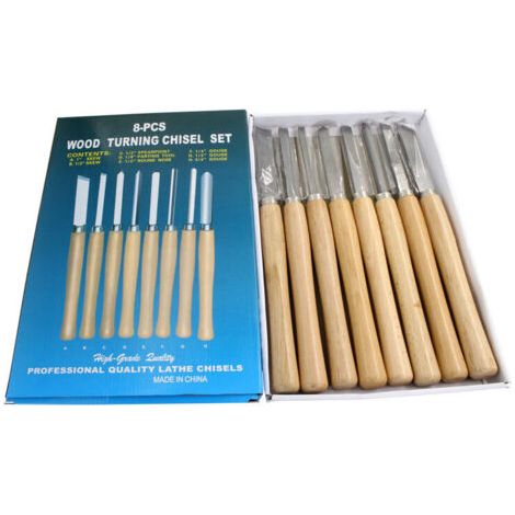 FENOPLASTICAJeu d'outils de tournage du bois Couteau demi-cercle en acier rapide HSS allongé (1/3)