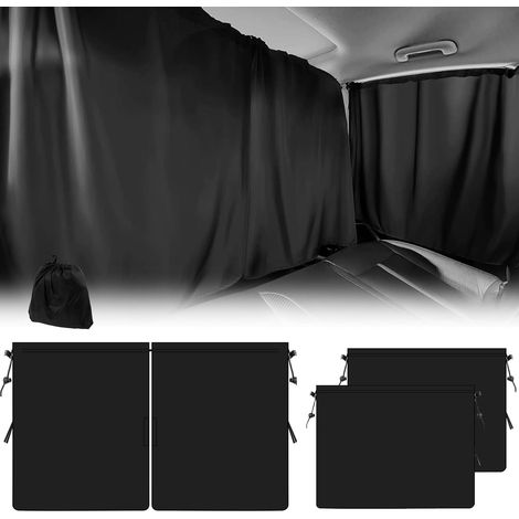 CCYKXALot de 4 Rideaux de séparation de Voiture, Rideaux universels pour fenêtre de Voiture, Pare-Soleil pour cloison, fenêtres latérales, 140x80cm (1/5)