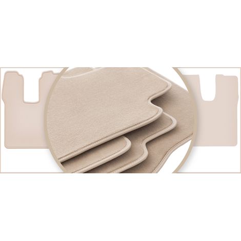 Tappetini beige PREMIUM per: MAN TGL / TGM stretto, cabina letto 3 pezzi 2005-