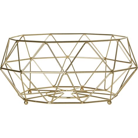 Premier Housewares Vertex Gold Finish Fruit Basket (1/3)