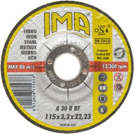 25 x IMA DISCO P/FERRO D 115X3,2 MM