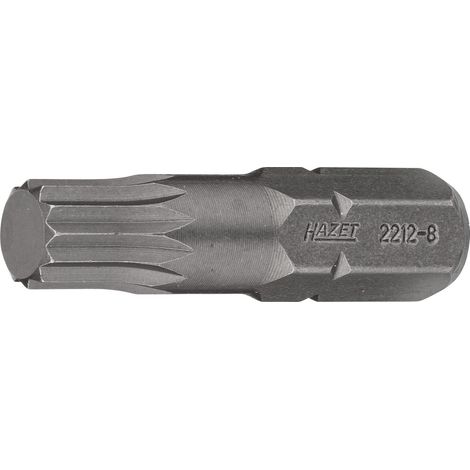 Embout-tournevis (bit) 2212-8 ∙ Hexagone massif 5/16 pouce (8 mm) ∙ Profil denture multiple intérieur XZN ∙ Taille M8