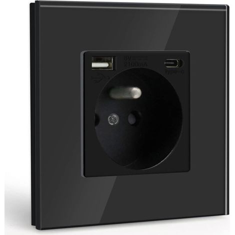 Französische 16A-Steckdosenleiste mit USB + Typ-C86 - Crezuo