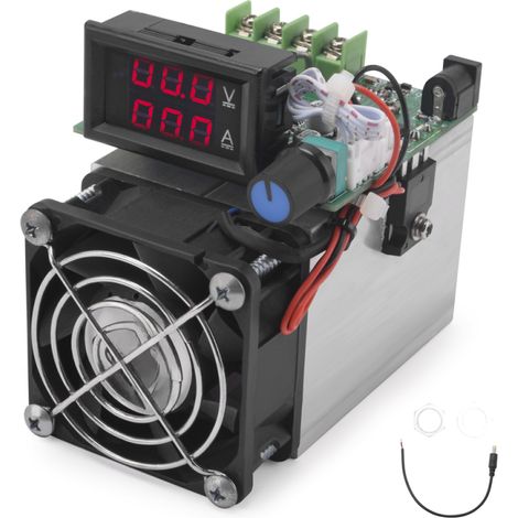Medidor de carga electrónico 100W, 1-100V, pantalla LED – Protección térmica, apagado retardado del ventilador, autocorrección (1/5)