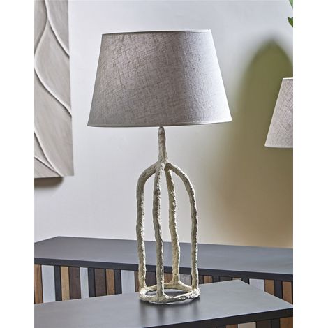 Asim Tischlampe aus weißem Pappmaché, 72 cm, 40 x 72 cm (1/3)