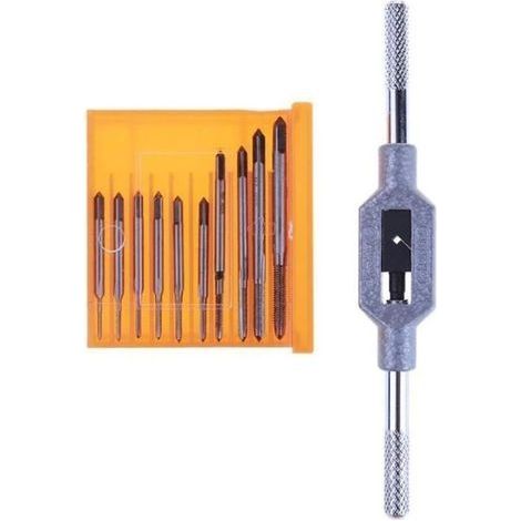 – Kit de 11 tarauds M1 à M3.5 – Acier rapide – Finition chromée – Pour filetage précis – Évacuation rapide des copeaux - 11PCS (1/5)