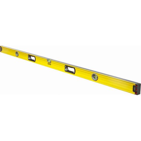 Stanley – Niveau à bulle 180 cm – Capuchons antichocs – Surface fraisée – Flacon central ponté – Embouts absorbants – 143572