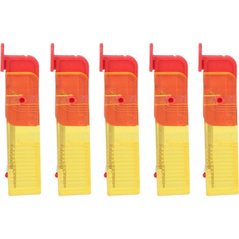 Lot de 5 découseurs pliants en acier, coupe-fils portable, outil de couture avec capuchon transparent, jaune, pour travaux d'aiguille et bricolage (1/5)