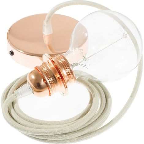 Lampe suspension Creative Cables rc43 cuivre 50 cm (1/3)
