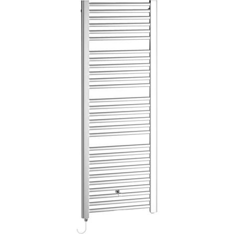 Kermi Elektro-Badheizkörper Basic-E, gerade,  fks weiß rechts, 800 Watt, 1770x599 mm (HxL), glanzsilber, E0E10180060WJXK