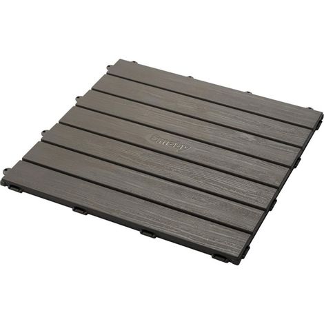 Set de 6 dalles extérieures 45x45cm – Plastique 100% recyclé – Effet texturé bois – Anti-UV pour durabilité extérieure – Smoby (1/5)