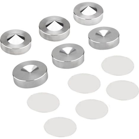 Lot de 4 pieds de support isolants pour enceintes HiFi en acier inoxydable de 23,5 mm (1/5)