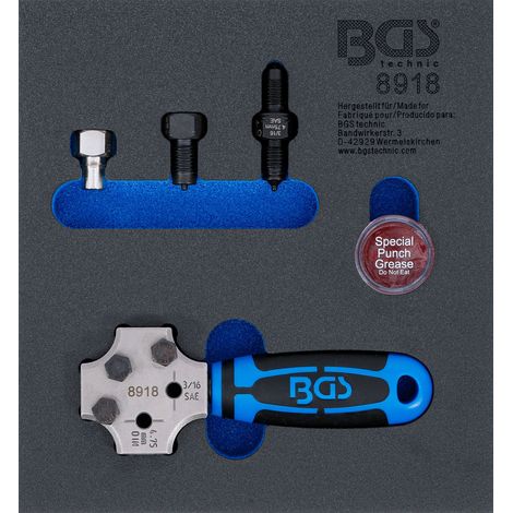 Bgs Prensa de bocas PRO gris herramienta fontanero para crimpar