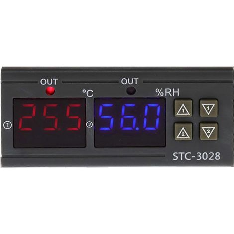 Digitaler Thermostat/Hygrostat zur Temperatur- und Feuchtigkeitsregelung STC 3028--