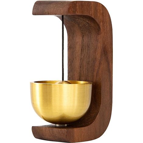 Sonnette d'ouverture de porte - Sonnette d'entrée, sonnette à ruban, sonnette compacte en bois avec basses mignonnes Remi (1/5)