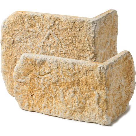 Chaînes d'angle pierre de parement extérieur Province ton doré (lot de 1 mètre linéaire) - RO'MA NATURE
