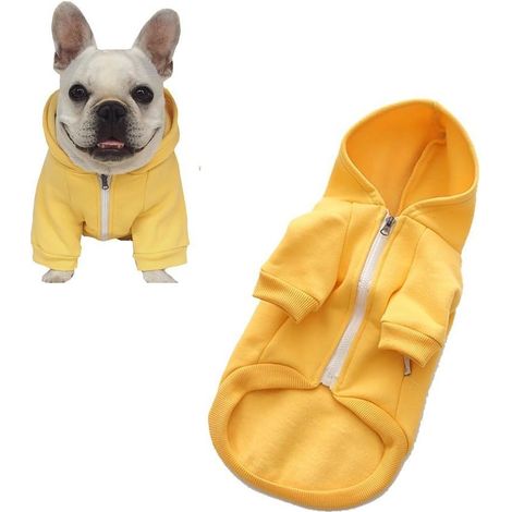 Vêtements pour animaux de compagnie à capuche et fermeture éclair, vêtements pour chiens et chats, vêtements mignons pour animaux (1/5)